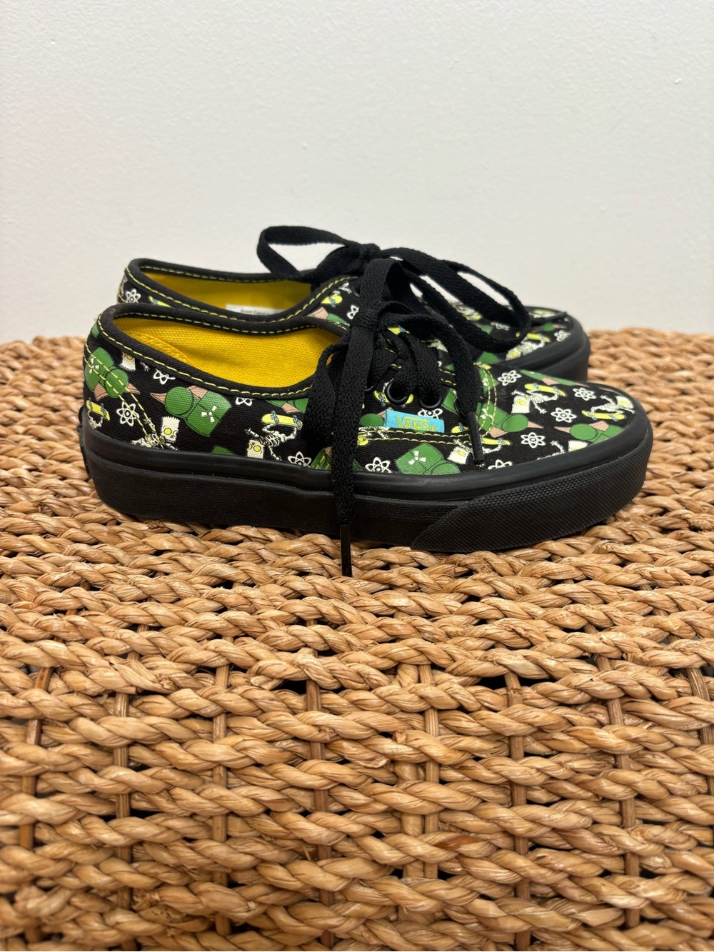 Vans x The Simpsons Glow In The Dark Bart Kids Sneakers 13.5